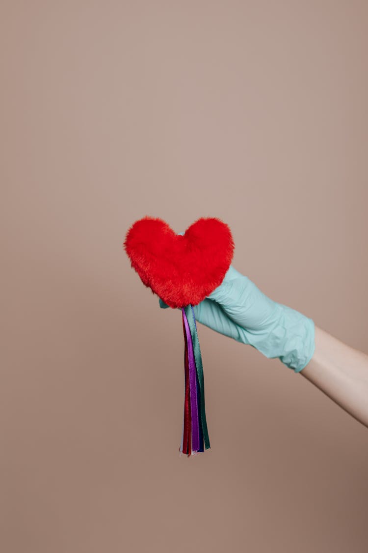 Red Heart With Colorful Strings