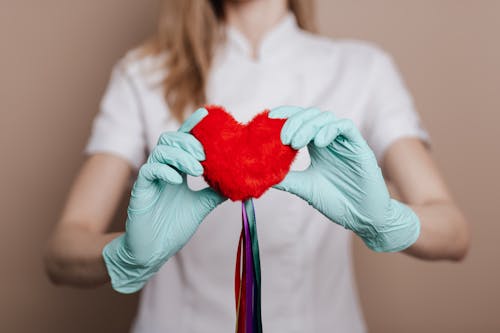 Free Red Heart with Strings Stock Photo