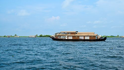 Free Experience a tranquil houseboat ride on the backwaters of Alappuzha, Kerala, India. Stock Photo