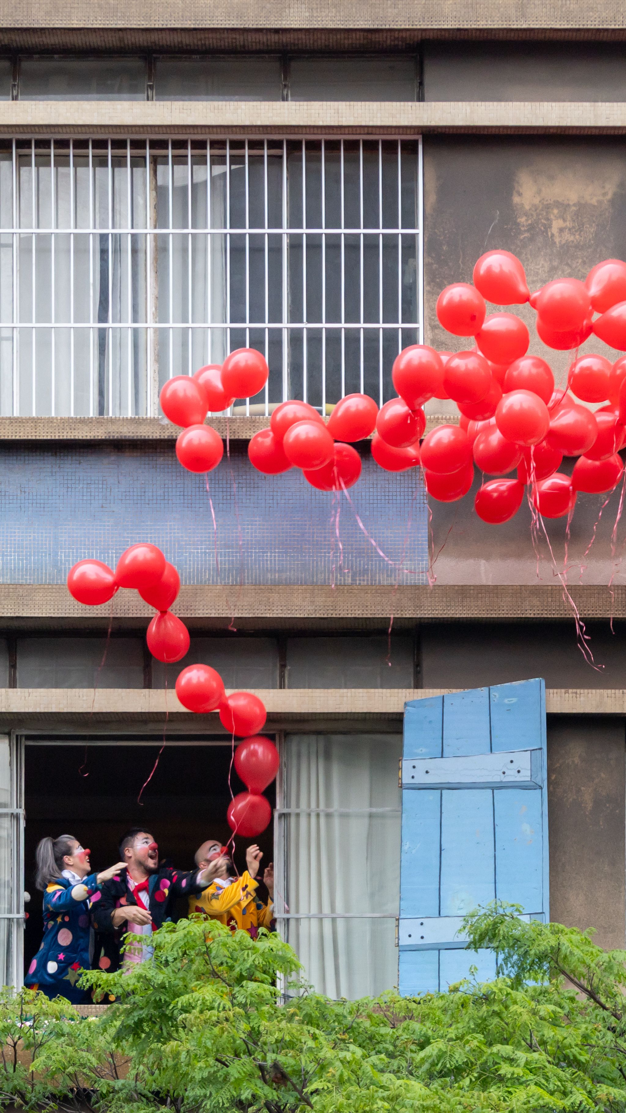 Colorful Celebration with Red Balloons in São Paulo · Free Stock Photo