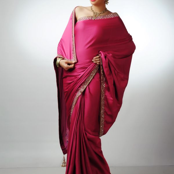 Pink saree portrait