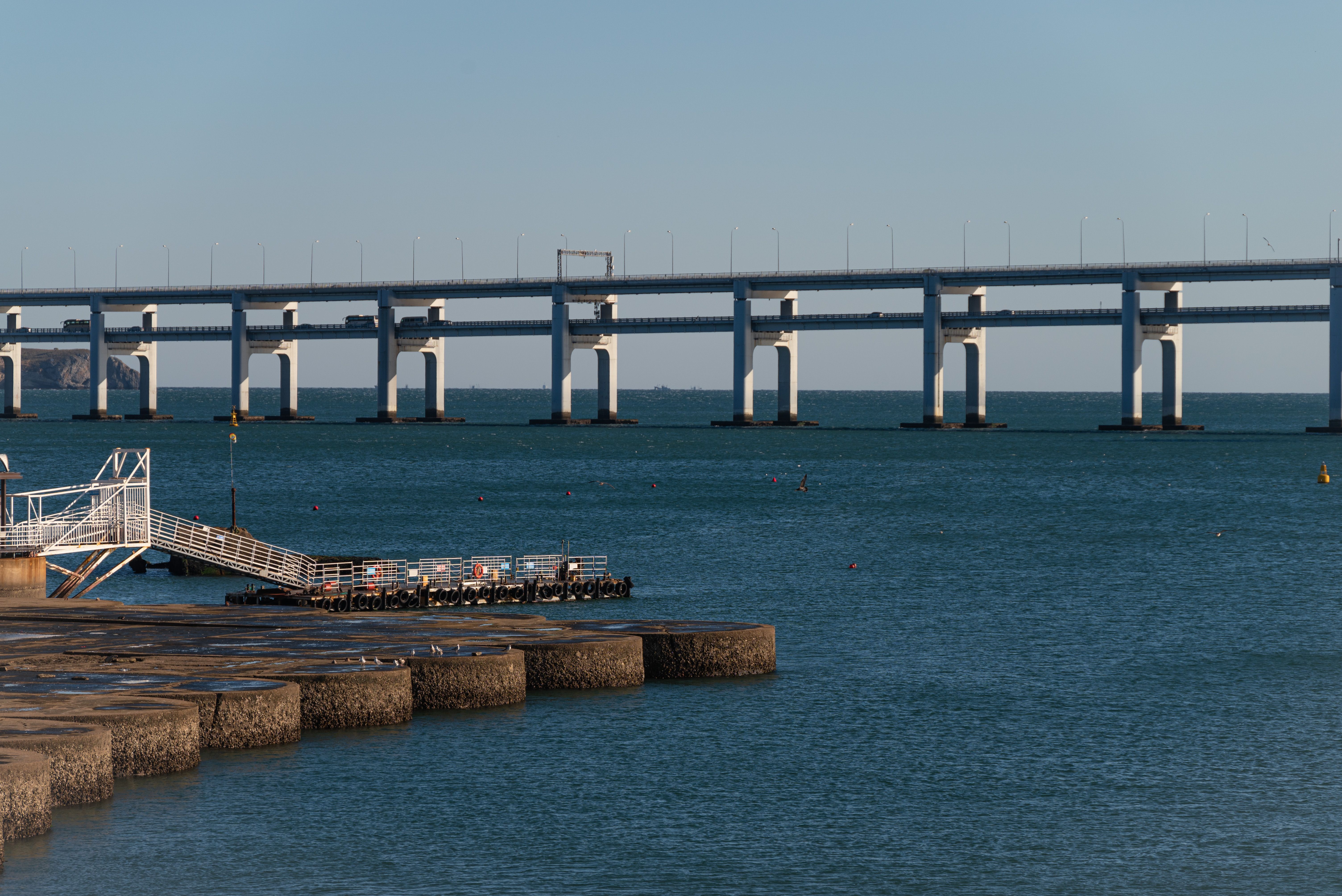 Panoramic View of Coastal Bridge and Ocean · Free Stock Photo