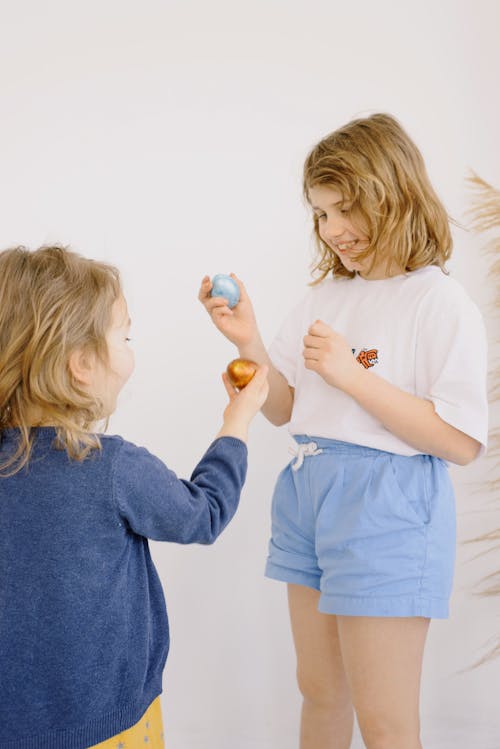 Free Photo Of Children Holding Easter Eggs Stock Photo