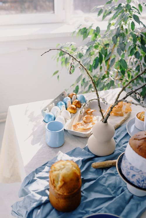 Základová fotografie zdarma na téma jídlo, modré vejce, muffin