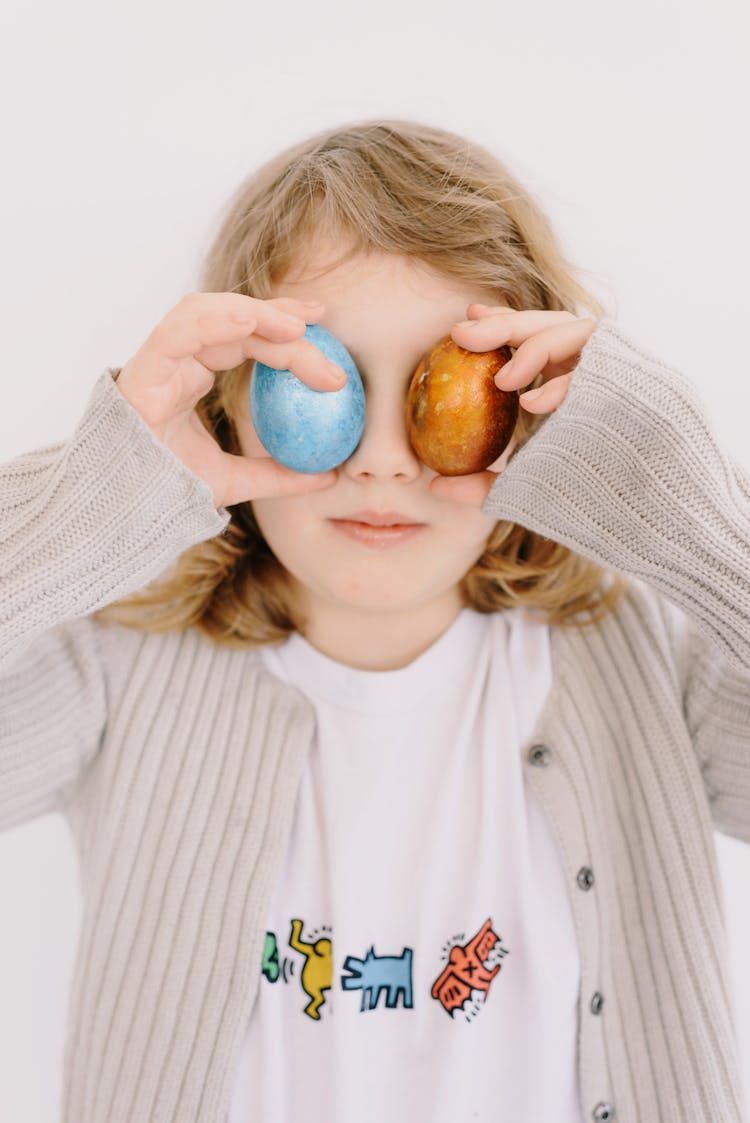 Little Girl With Easter Eggs