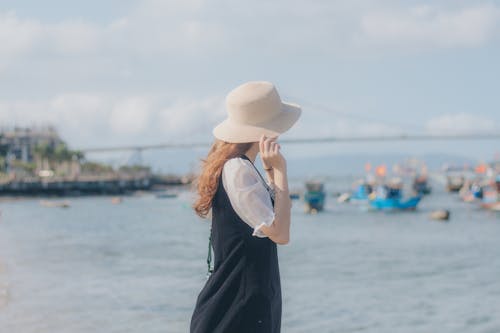 Free Photo Of Woman Wearing Straw Hat Stock Photo