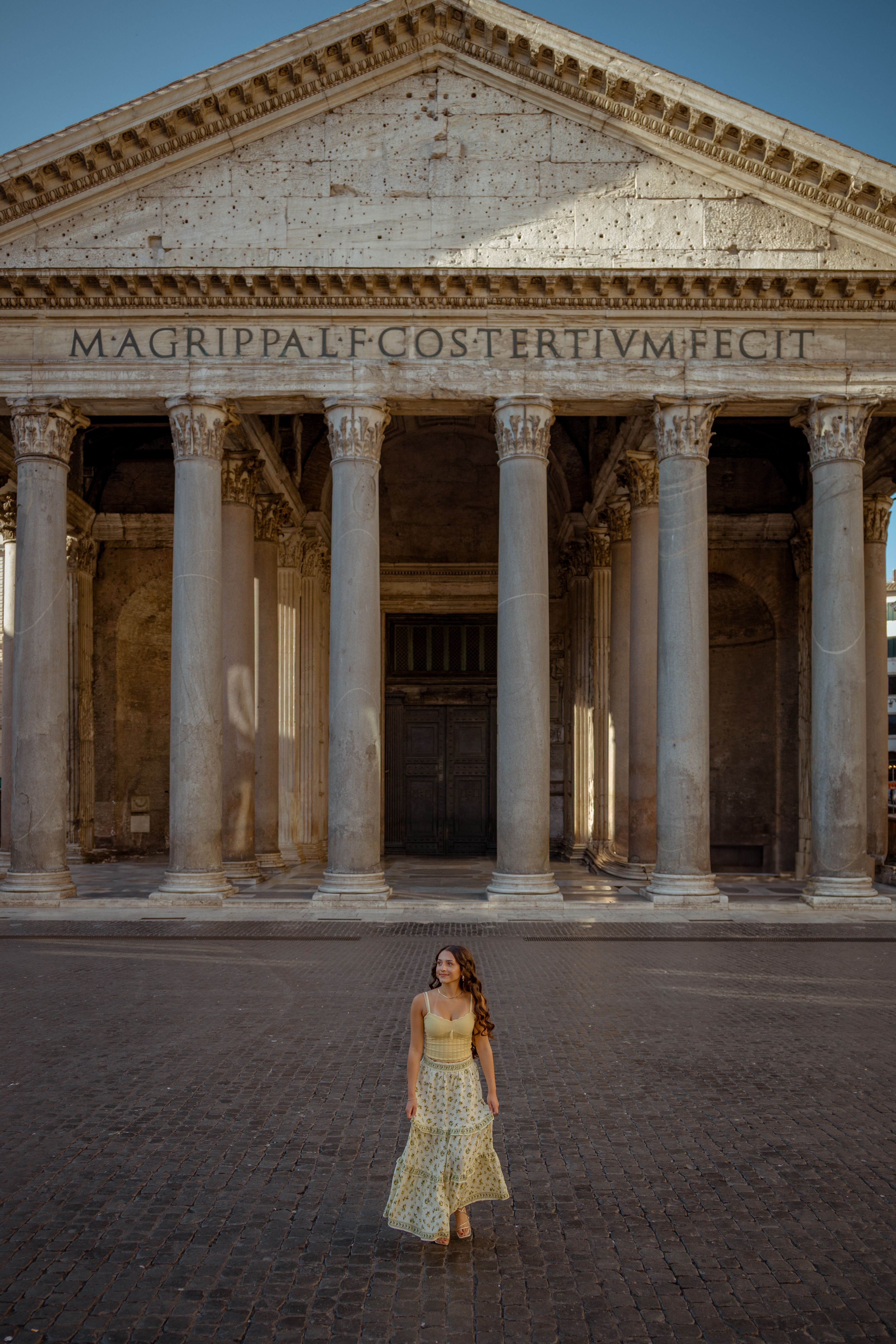 Woman in front of the Pantheon in Rome, Italy · Free Stock Photo