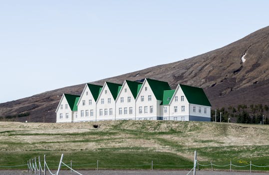 Free stock photo of iceland, nature, houses, hill