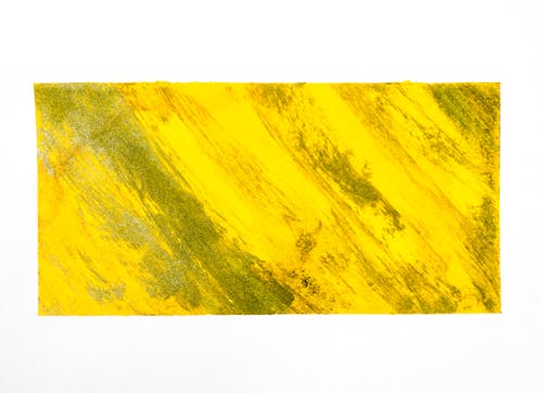 Yellow and Green Abstract Painting