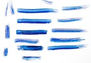 Different Kinds Of Strokes In Blue Color