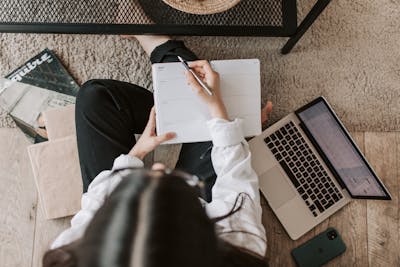 Person working from home office