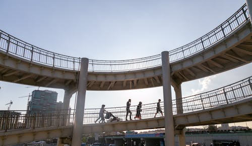 Gratis stockfoto met hedendaagse architectuur, loopbrug, loopbruggen