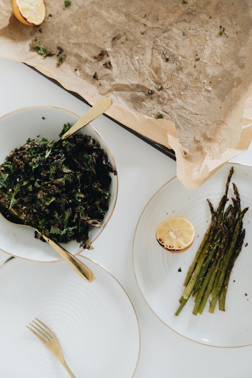 Photo Of Asparagus Beside Sliced Lemon