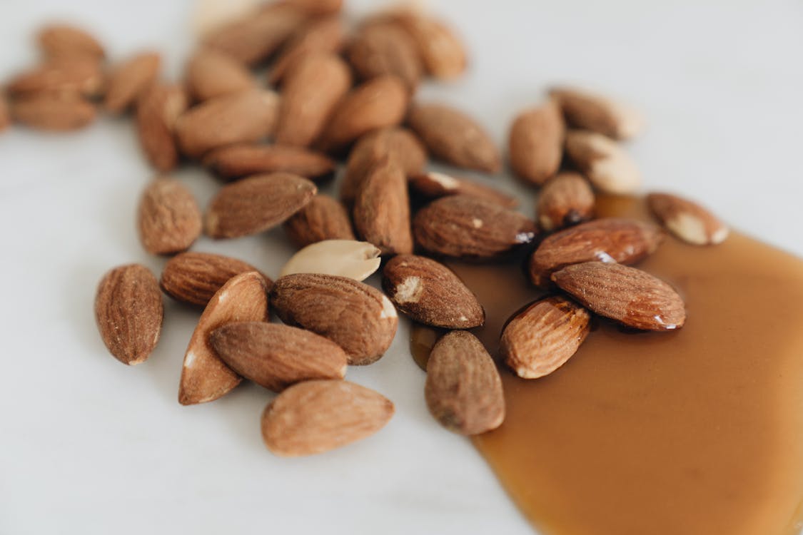 Close-Up Photo Of Almonds