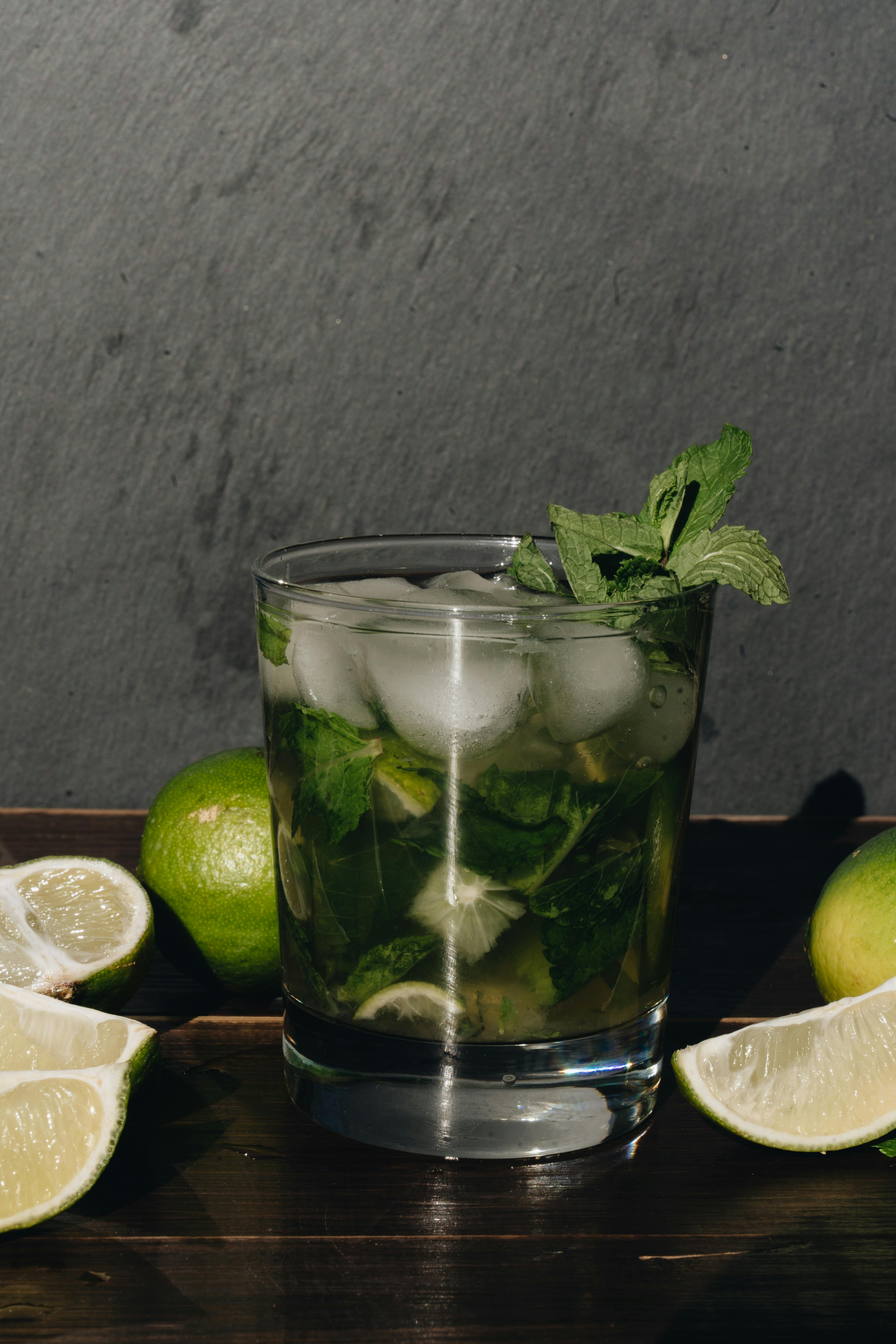 Photo Of Mojito On Wooden Table · Free Stock Photo