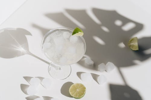 Photo Of Cocktail Glass With Sliced Lime