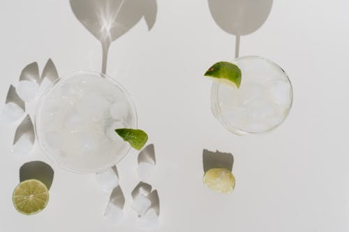 Photo Of Glasses With Sliced Lime