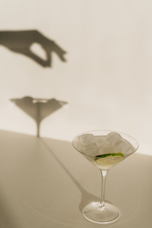 Photo Of Cocktail Glass With Sliced Lime