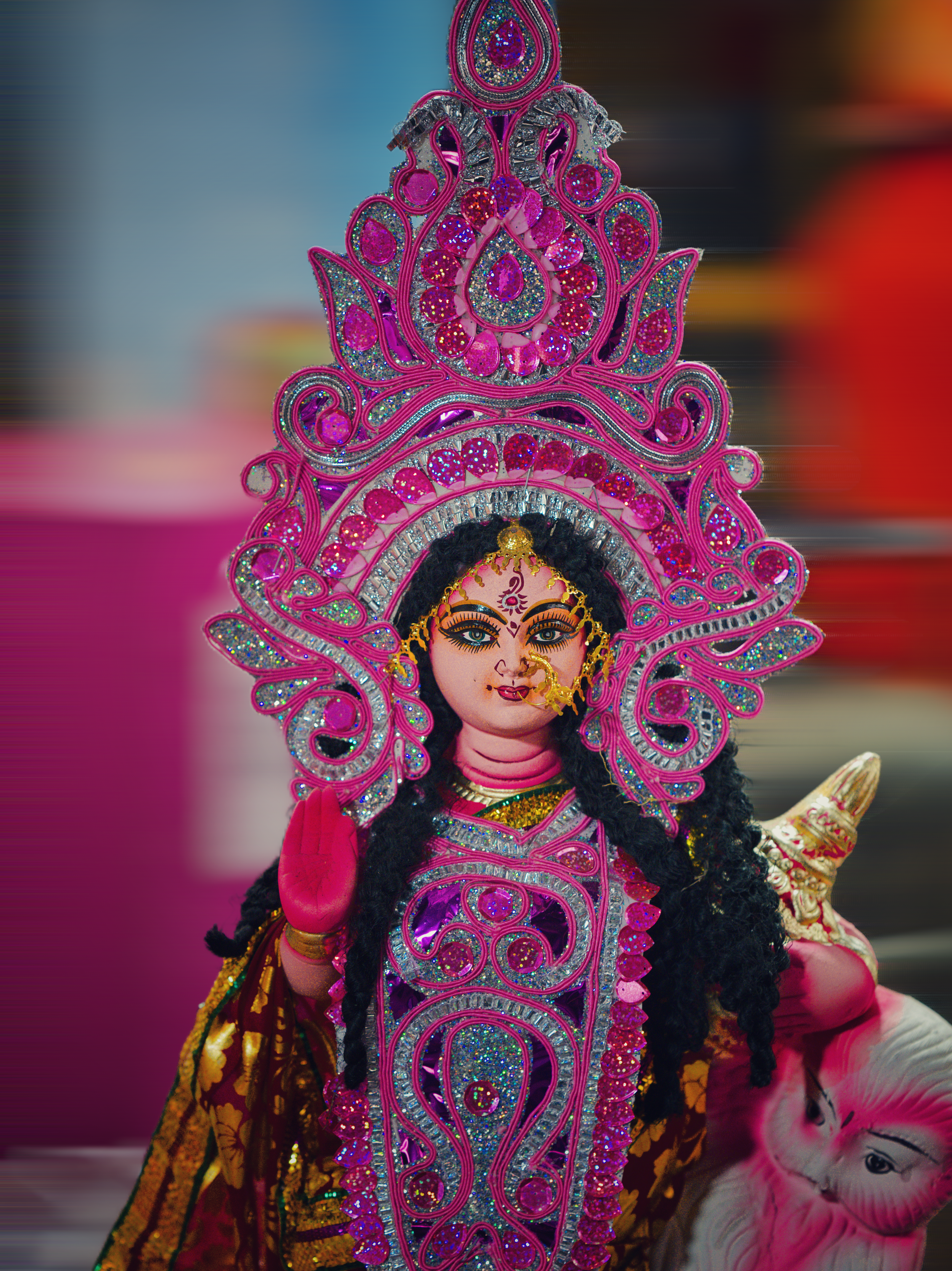 Colorful Statue of Goddess Lakshmi in Kolkata · Free Stock Photo