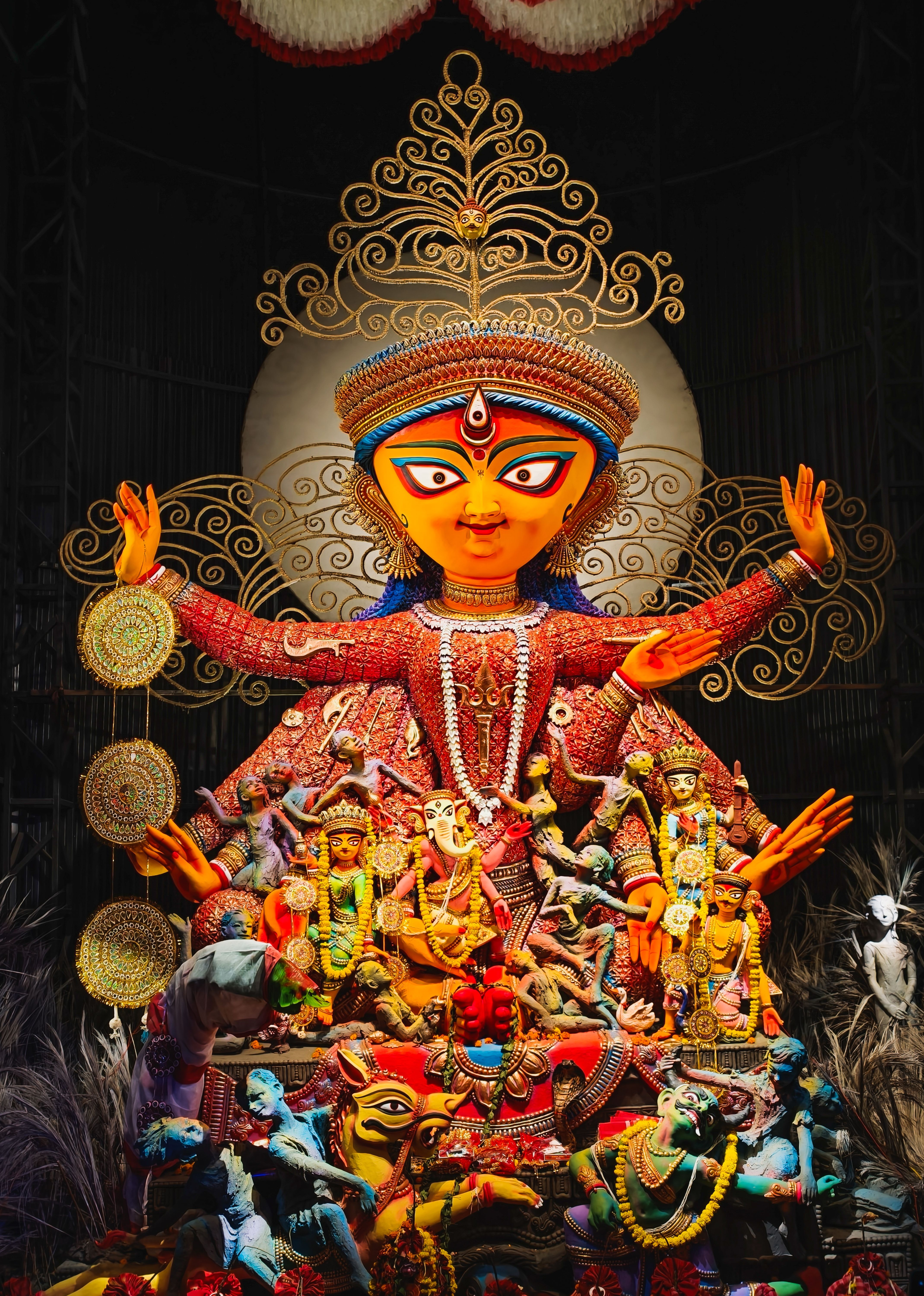 Colorful Durga Idol at Kolkata Festival · Free Stock Photo