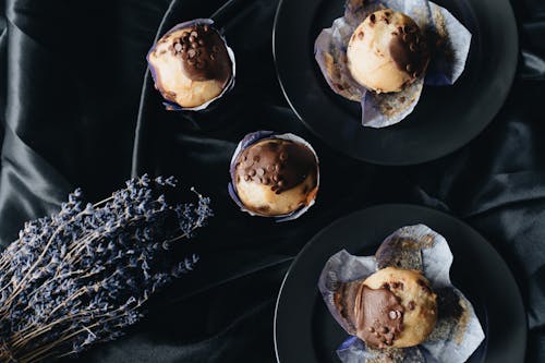 Free Photo Of Chocolate Muffins On Plate Stock Photo