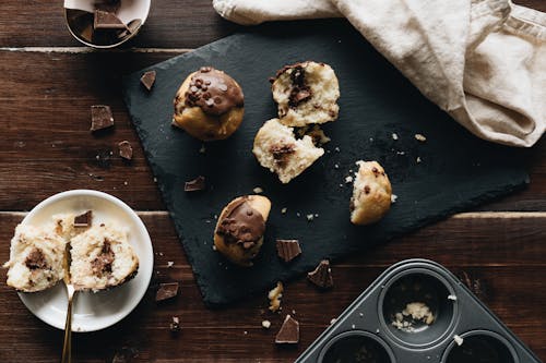 Photo Of Chocolate Muffin On Saucer