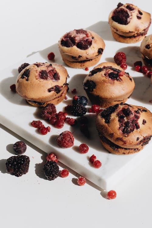 Free Photo Of Berry Muffins Stock Photo