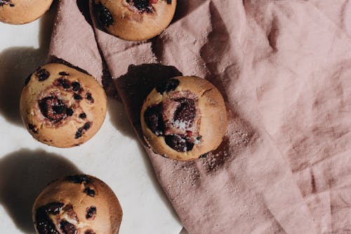 Free Close-Up Photo Of Berry Muffins Stock Photo