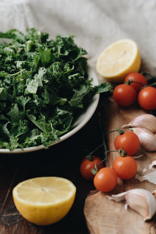 Free Close-Up Photo of Fresh Salad Ingredients Stock Photo