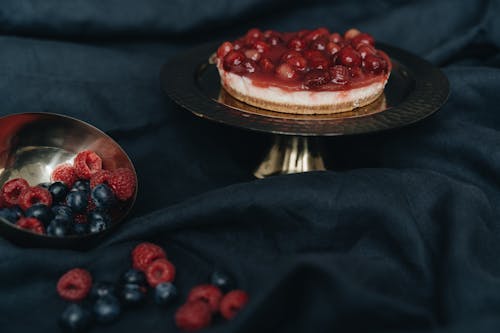 乳酪蛋糕, 樹莓, 水果 的 免費圖庫相片