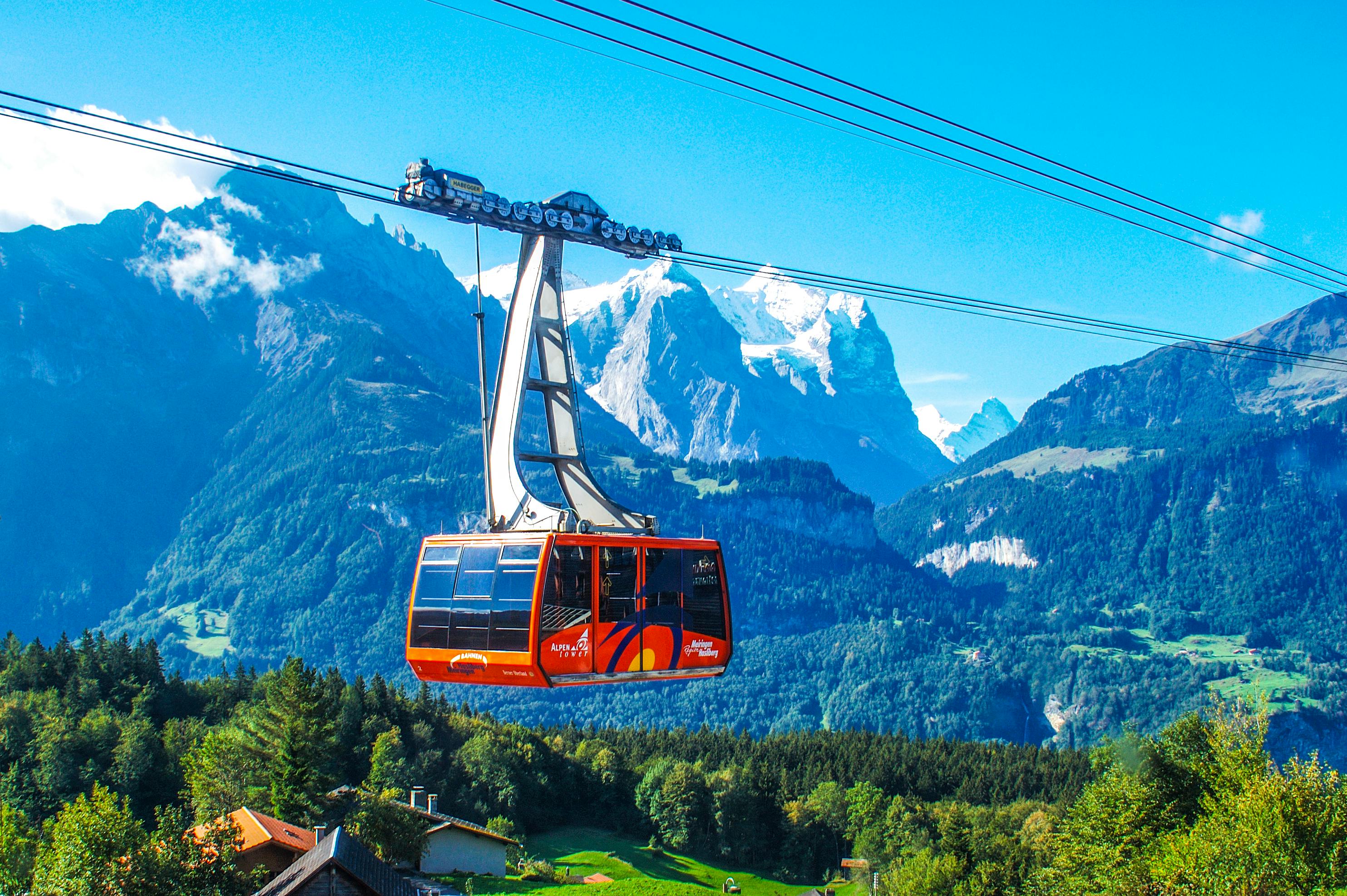 Cable Car and View of Mountains · Free Stock Photo