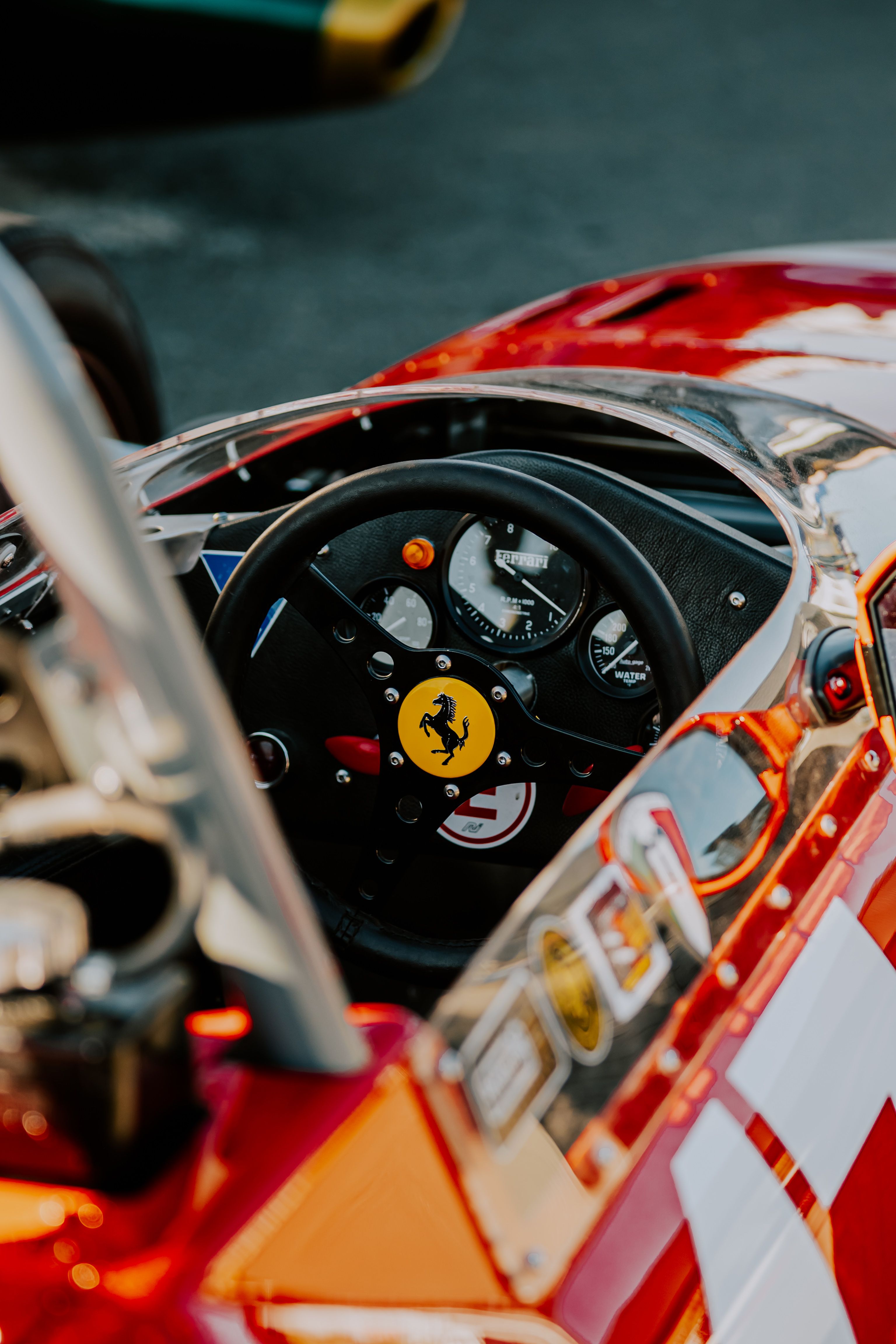 Vintage Racing Car Steering Wheel Close-up · Free Stock Photo