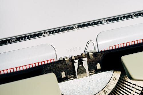 White Paper in a Vintage Typewriter