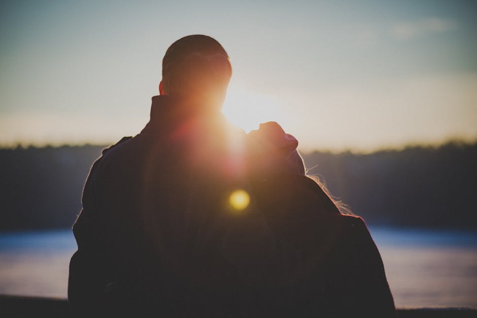 couple, date, lens flare