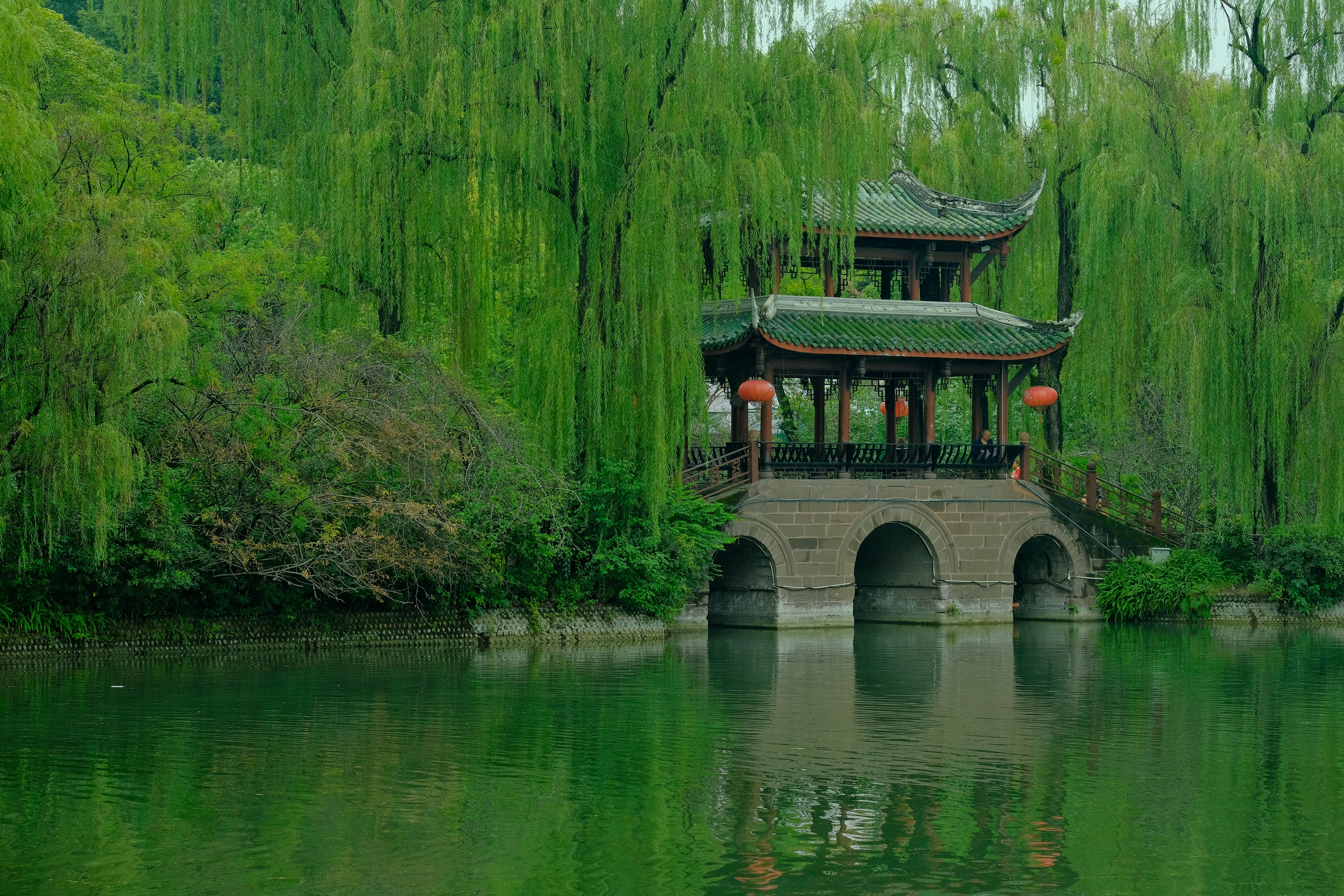 Serene Chinese Pavilion Amidst Lush Greenery · Free Stock Photo