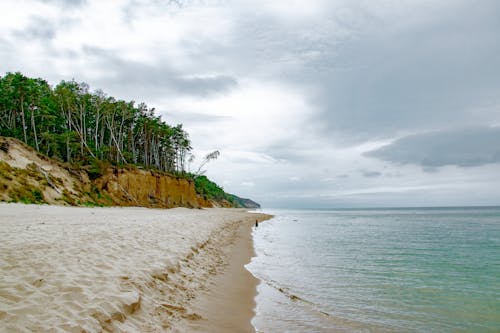 Free Photo Of Beach Under Cloudy Sky Stock Photo