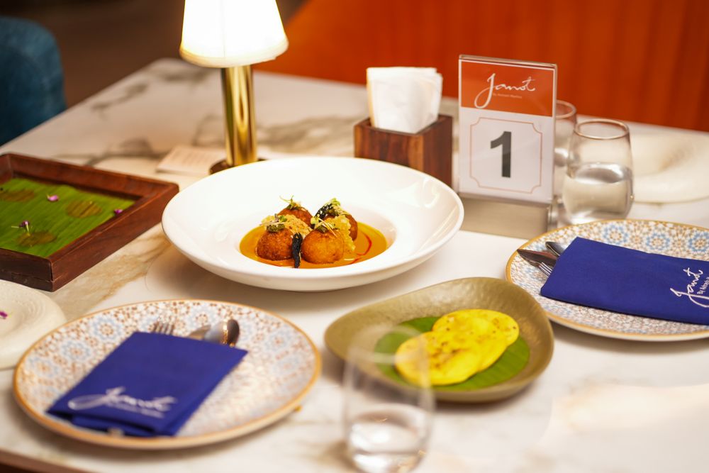 Tea served at a table
