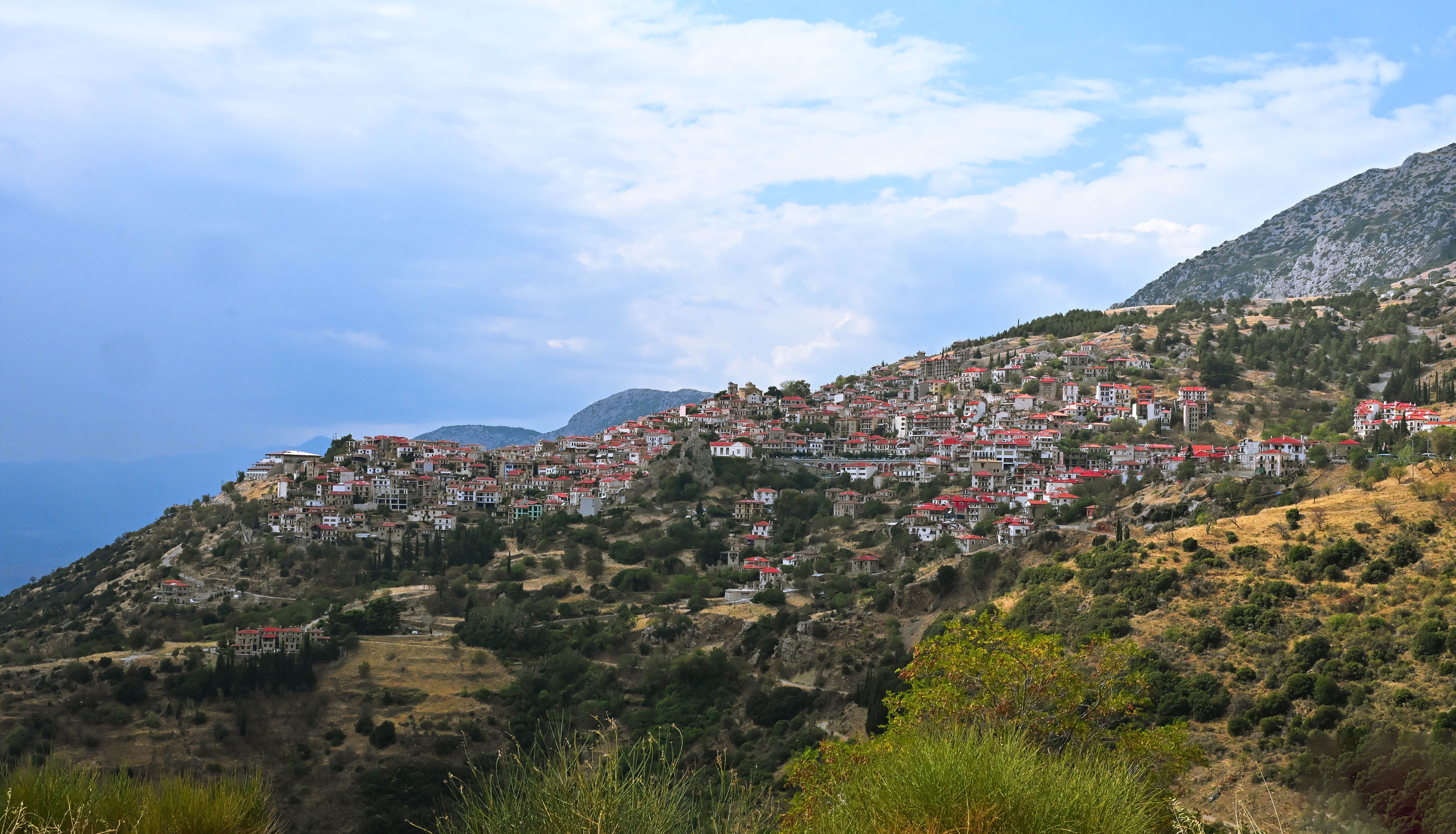 Charming Winter Town Landscape in Greece · Free Stock Photo