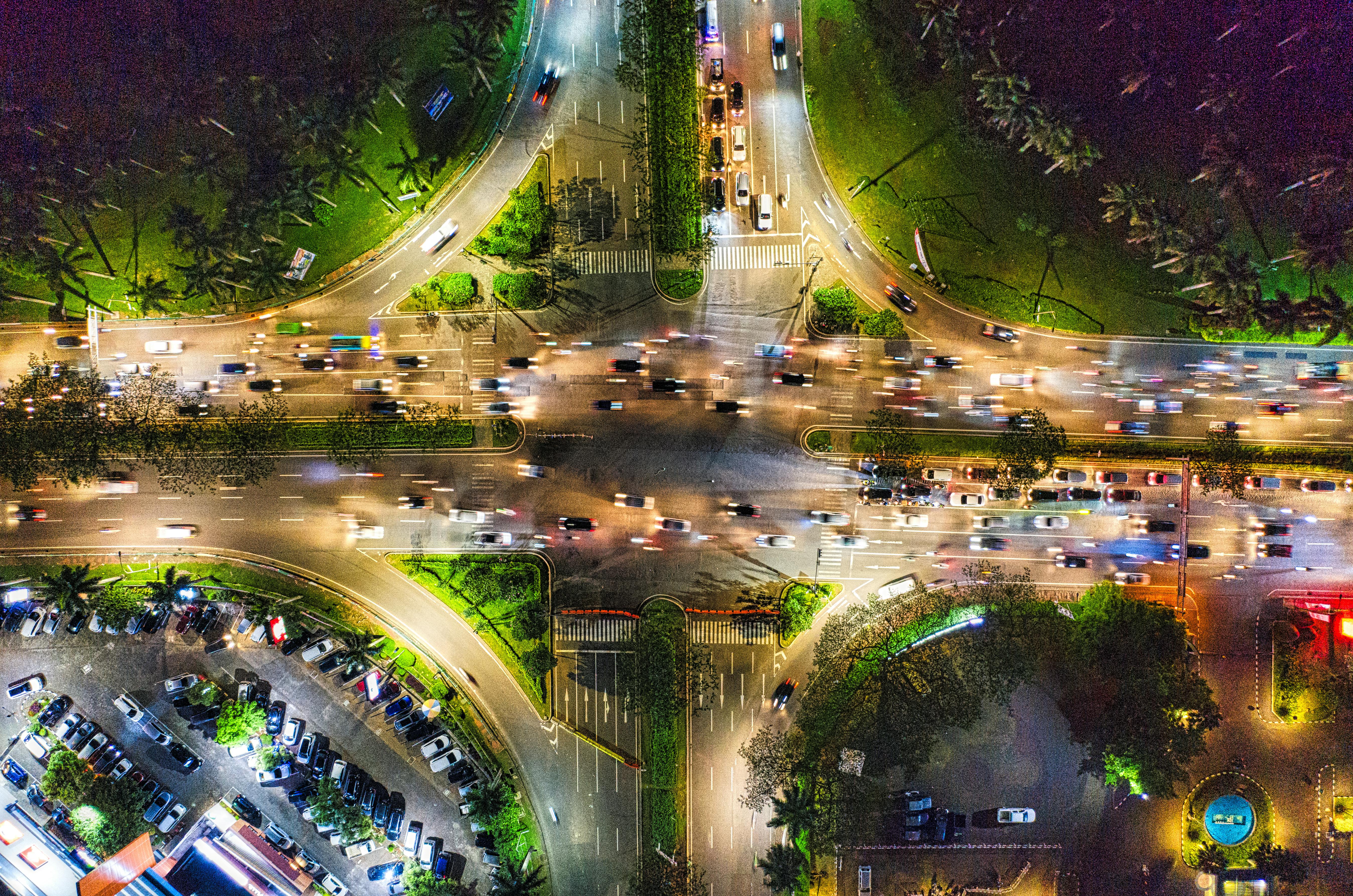 light city road traffic