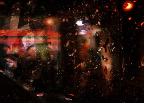 下雨的夜晚, 光反射, 創作的 的 免費圖庫相片