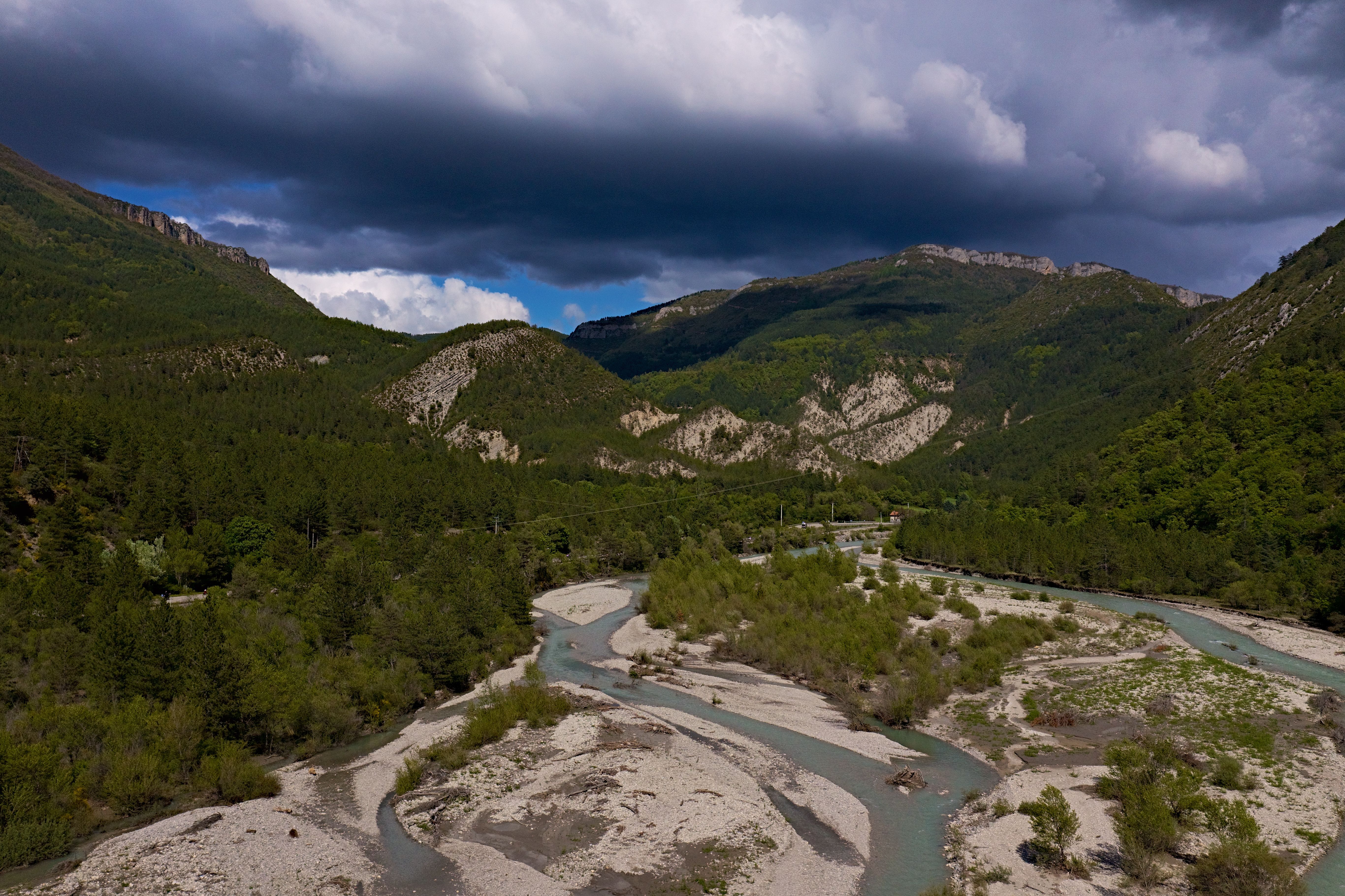 Dramatic Aerial View of Mountain River · Free Stock Photo