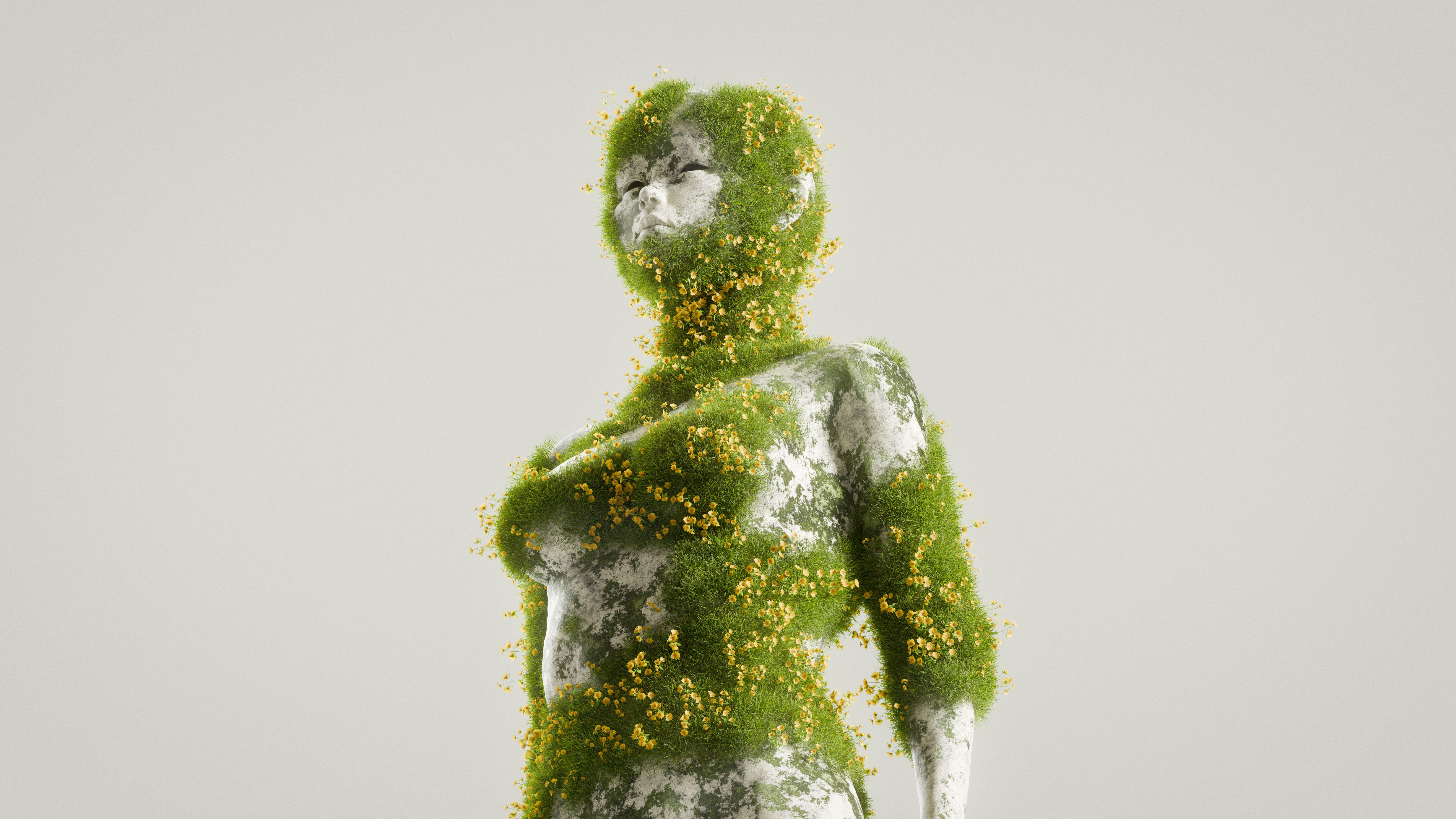 Surreal Botanical Humanoid with