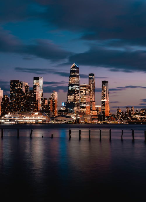 Scenic View Of City During Dawn