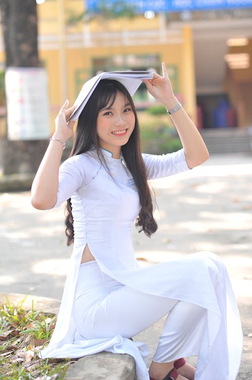 Ingyenes stockfotó álló kép, ázsiai nő, boldogság témában