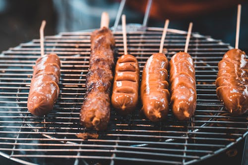 Free Photo Of Sausages On Grill Stock Photo