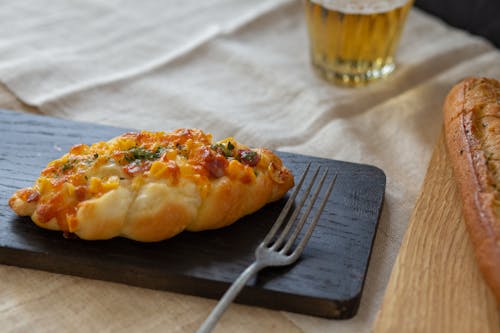 Free Photo Of Bread On Wooden Tray Stock Photo