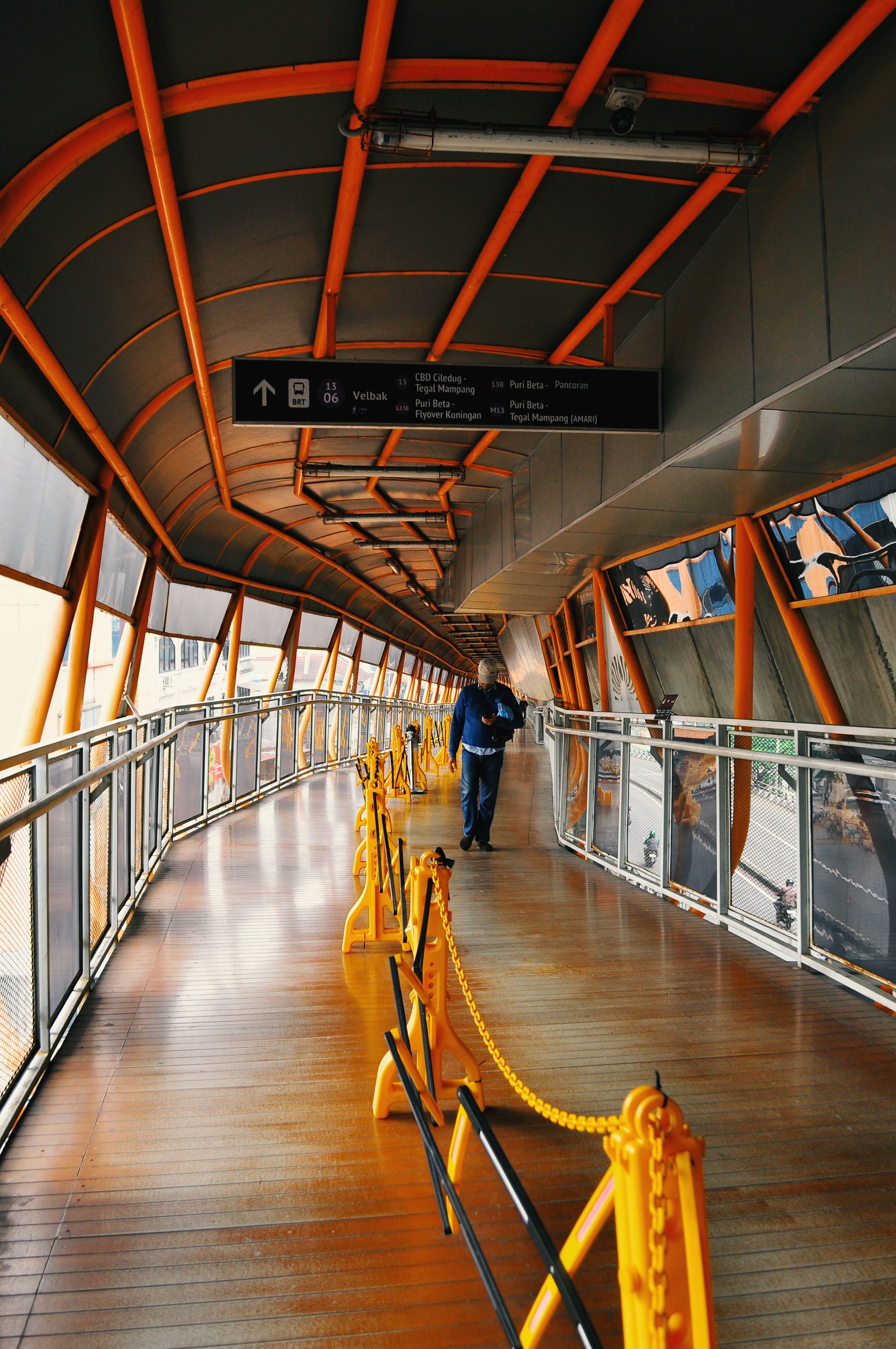 Pedestrian Bridge in Jakarta with Modern Design · Free Stock Photo