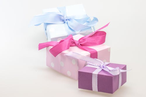 Free Pastel Colored Gift Boxes Stock Photo