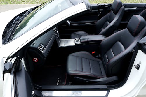 White Car With Black Leather Seats