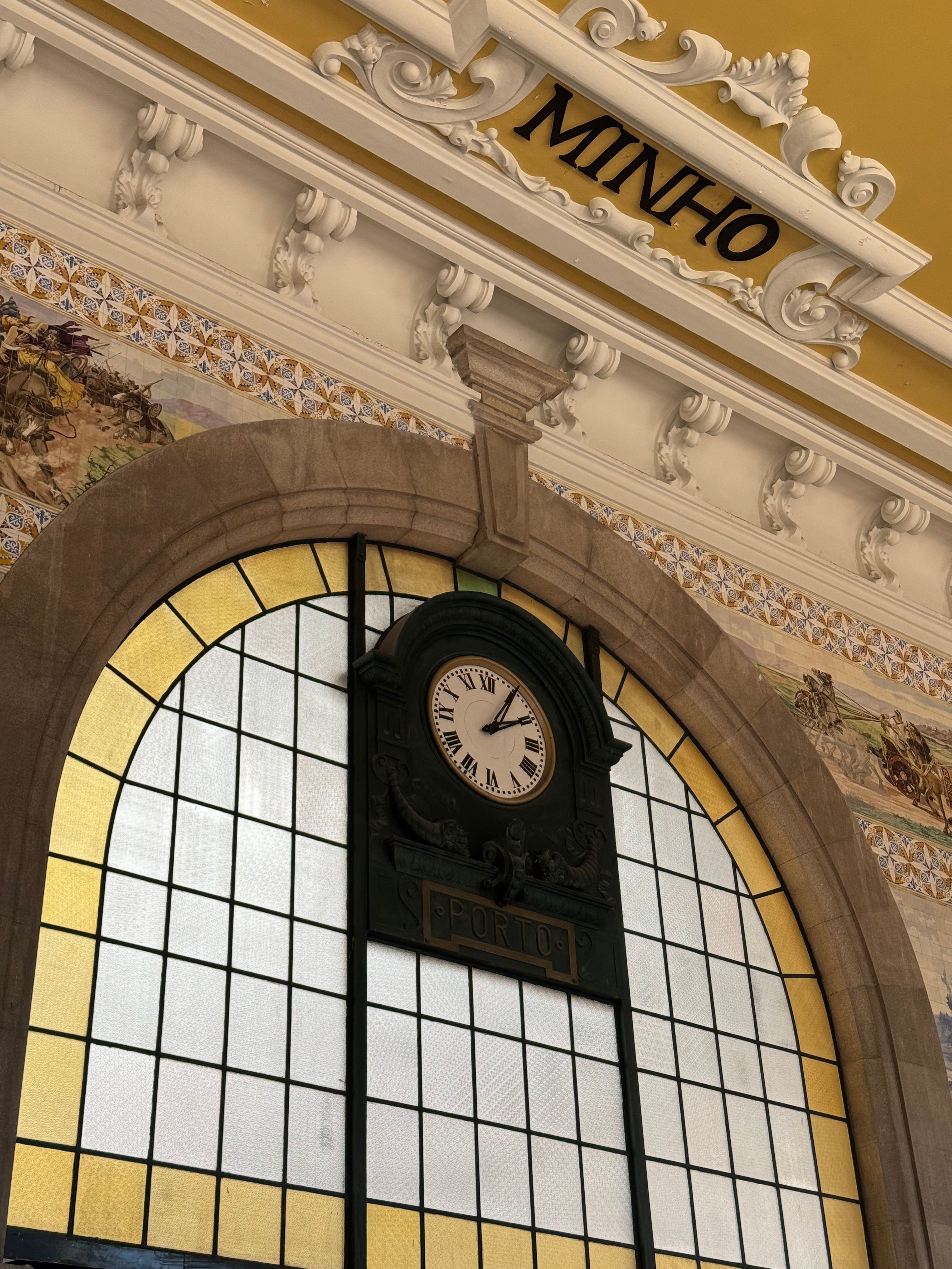 Historic Clock in São Bento Station, Porto · Free Stock Photo